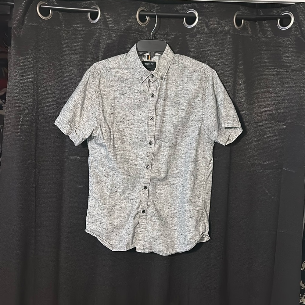Light Grey Cactus Man Ricky Singh short sleeve button up shirt